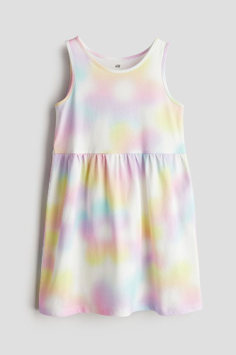 Vestido S/M flores colores claros 5/6T